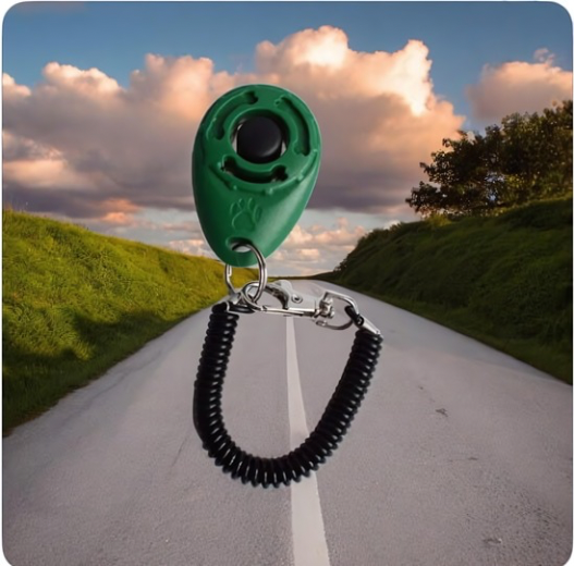 CanineChest dog training clicker, an effective and easy-to-use tool for reinforcing positive behaviors during dog training.