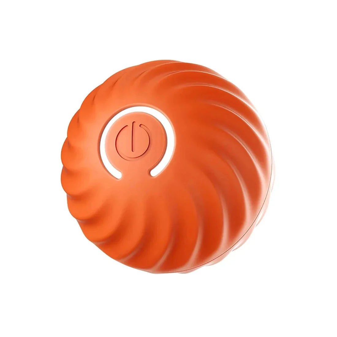CanineChest orange Smart Dog Toy Ball, USB rechargeable interactive toy designed to keep dogs active and entertained.