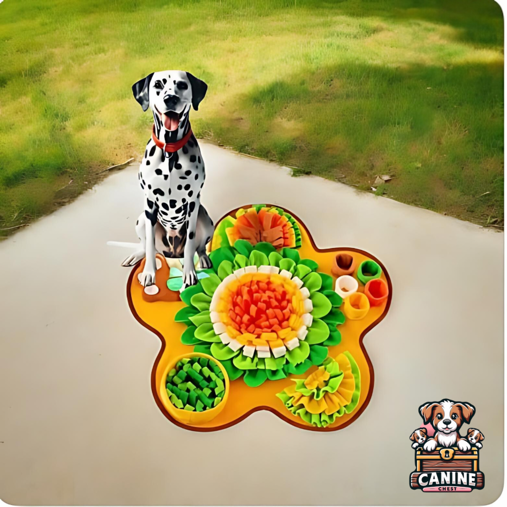 CanineChest Sniff & Find interactive treat mat for cats, a fun toy designed for mental enrichment and treat-seeking playtime