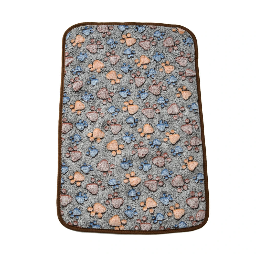 CanineChest Gray fleece pet bed mat for dogs, providing a cozy, soft layer for large pets, suitable for beds, floors, and travel use.