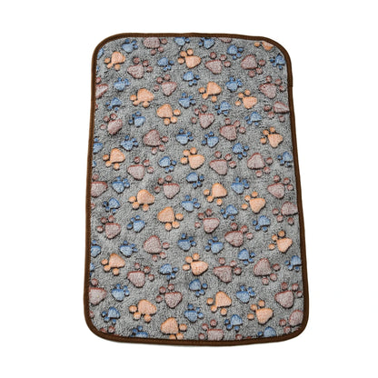 CanineChest Gray fleece pet bed mat for dogs, providing a cozy, soft layer for large pets, suitable for beds, floors, and travel use.