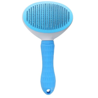 CanineChest self-cleaning pet brush, a grooming tool for dogs and cats that removes loose fur and tangles easily.