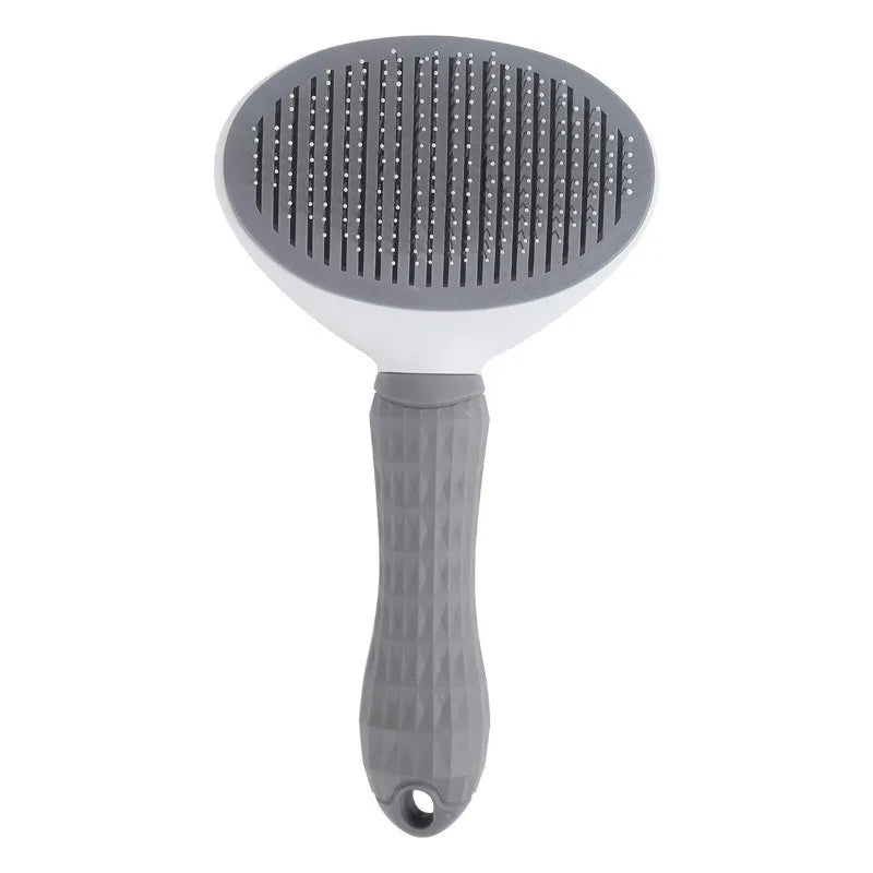 CanineChest self-cleaning pet brush, a grooming tool for dogs and cats that removes loose fur and tangles easily.
