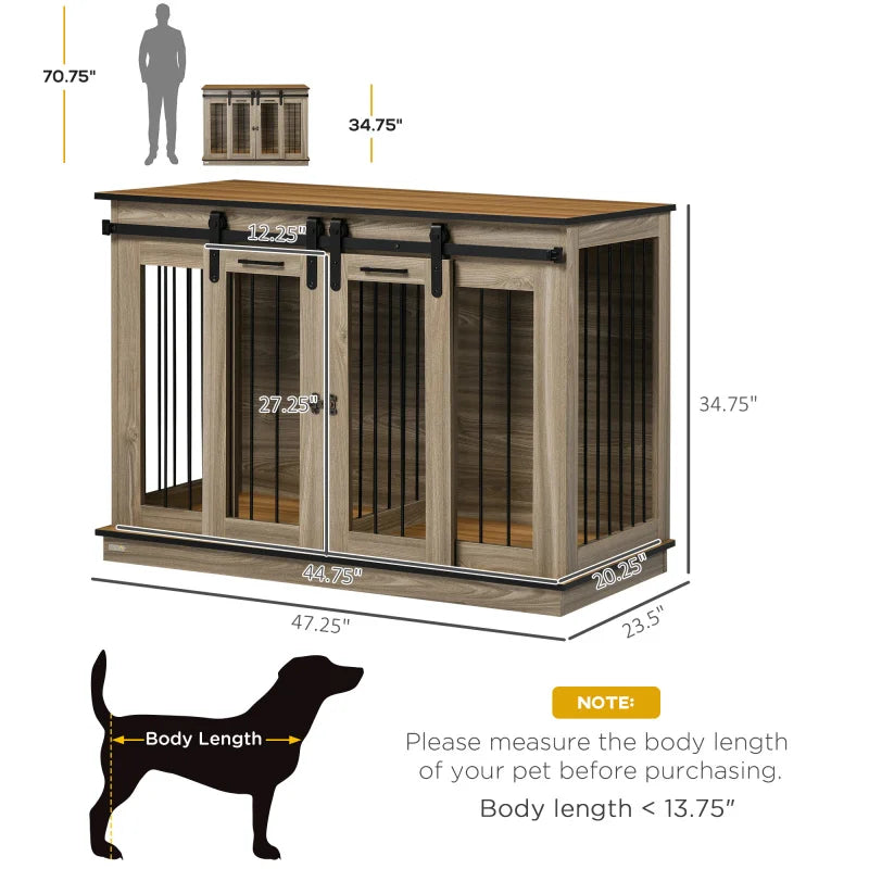 CanineChest Luxury Oak Dog Crate End Table, a stylish and functional pet crate that doubles as elegant furniture for the home.