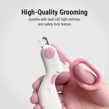 CanineChest LED dog nail clipper, a safe and precise grooming tool with built-in light for accurate trimming, suitable for small to medium pets.