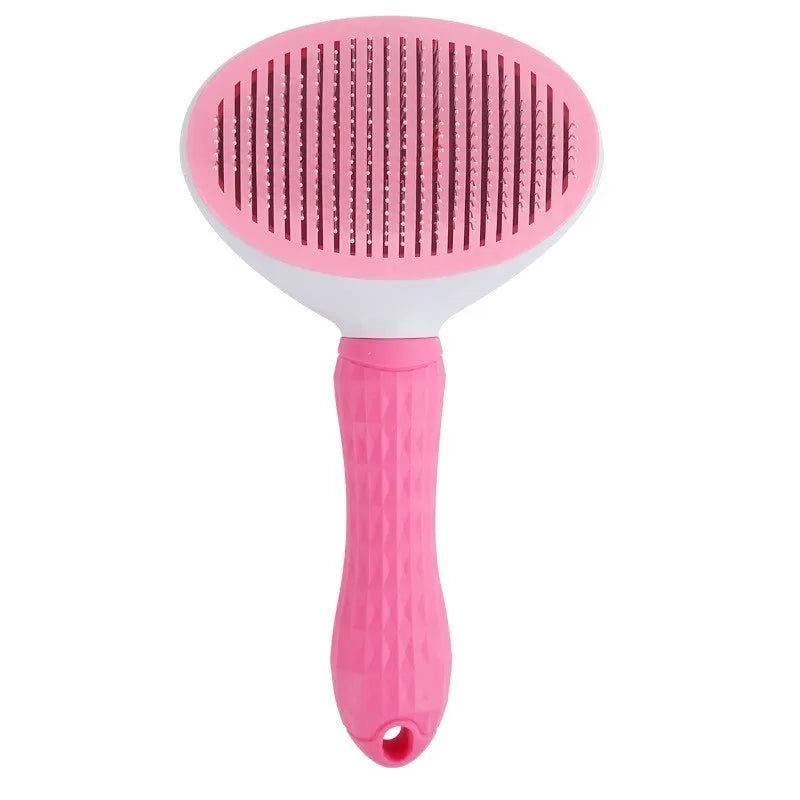 CanineChest self-cleaning pet brush, a grooming tool for dogs and cats that removes loose fur and tangles easily.