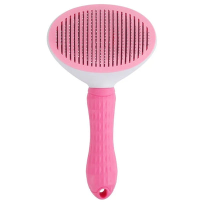 CanineChest self-cleaning pet brush, a grooming tool for dogs and cats that removes loose fur and tangles easily.