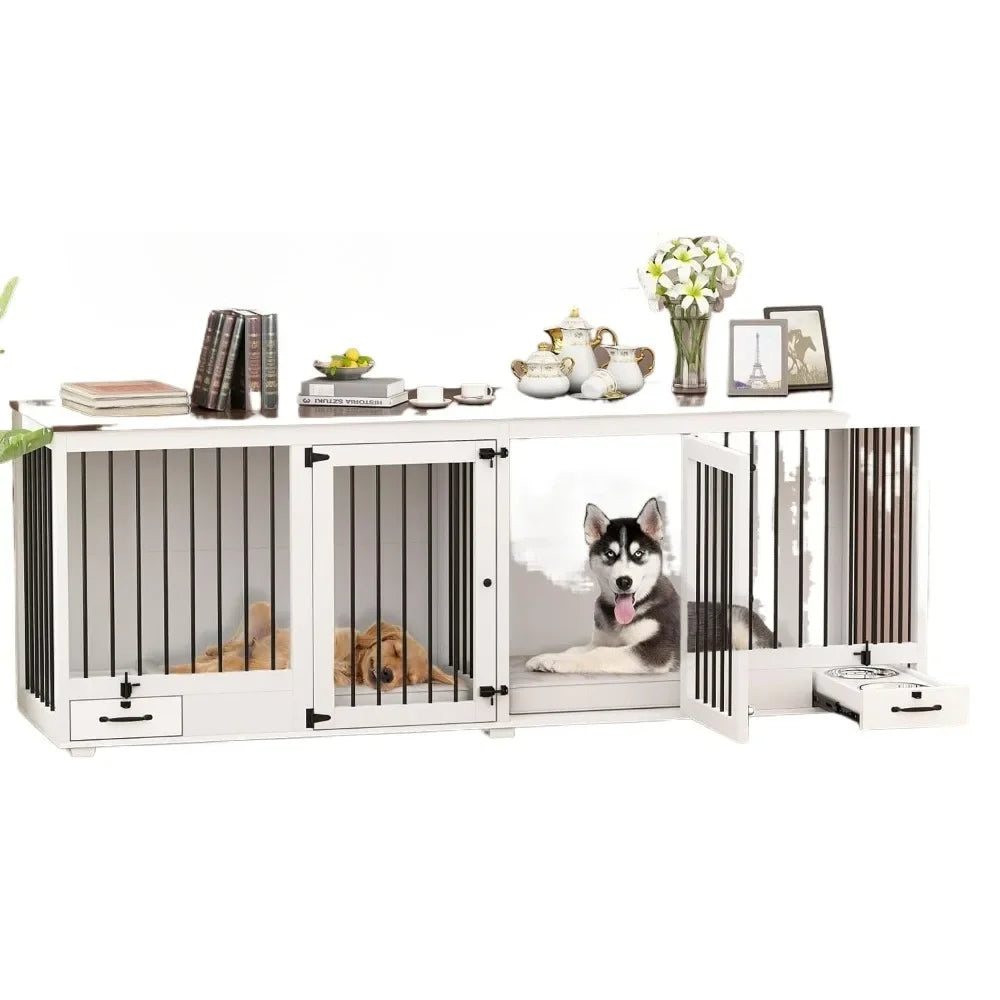 CanineChest indoor furniture-style pet kennel, a stylish and functional crate for small to medium pets that doubles as home decor.